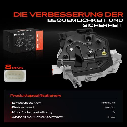 Frankberg 1x Türschloss Hinten Links für Audi A4 8K2 A4 Allroad 8KH A4 Avant 8K5 A5 8T3 A5 Sportback 8TA Q3 8UB 8UG Bild Frankberg 1x Türschloss Hinten Links für Audi A4 8K2 A4 Allroad 8KH A4 Avant 8K5 A5 8T3 A5 Sportback 8TA Q3 8UB 8UG