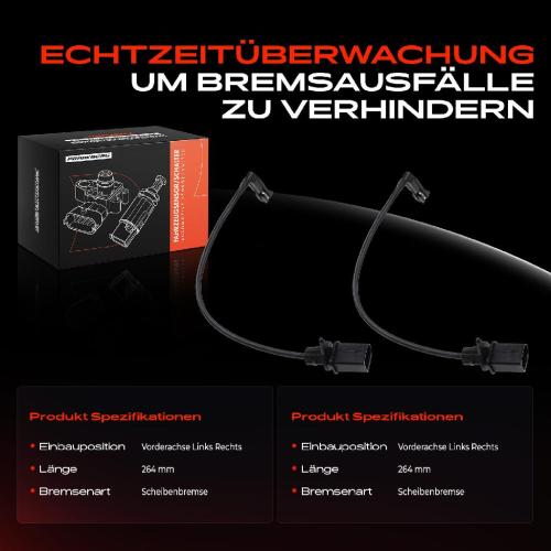 2x Warnkontakt Bremsbelagverschleiß Vorderachse für Audi A6 A7 4G A8 4H 1.8L-6.3L 2009-2018 Bild 2x Warnkontakt Bremsbelagverschleiß Vorderachse für Audi A6 A7 4G A8 4H 1.8L-6.3L 2009-2018