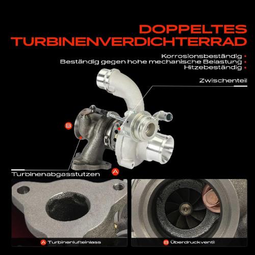 Frankberg 1x Abgasturbolader für Opel Meriva B MPV S10 1.6L 2014-2017 Bild Frankberg 1x Abgasturbolader für Opel Meriva B MPV S10 1.6L 2014-2017