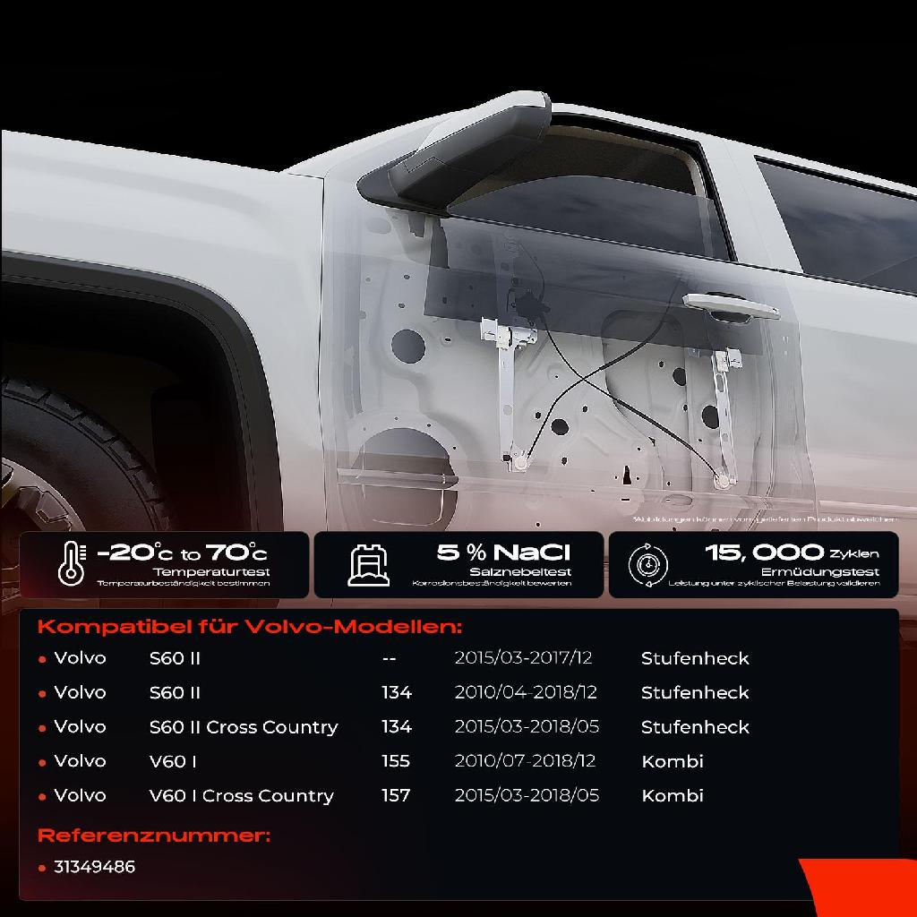 1x Fensterheber Vorne Links für Volvo S60 II 134 2010-2018