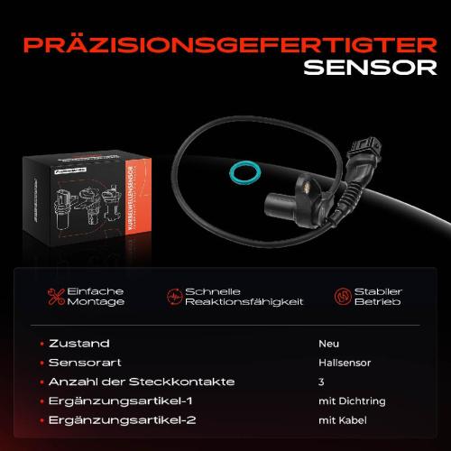 1x Nockenwellenposition Sensor für BMW 3er E46 5er E39 E60 E61 7er E38 E65 E66 X3 X5 Z3 Z4 Bild 1x Nockenwellenposition Sensor für BMW 3er E46 5er E39 E60 E61 7er E38 E65 E66 X3 X5 Z3 Z4