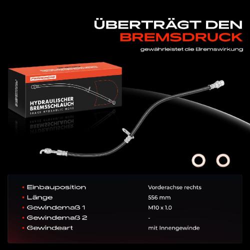 1x Bremsschlauch Bremsschläuche Vorderachse Rechts für Toyota Yaris P1 Verso P2 1.0L-1.5L Bild 1x Bremsschlauch Bremsschläuche Vorderachse Rechts für Toyota Yaris P1 Verso P2 1.0L-1.5L
