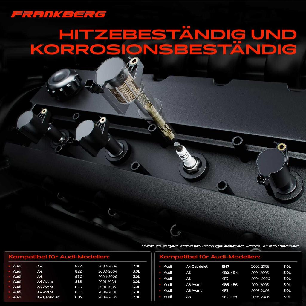 6x Zündmodul Zündspule für Audi A4 Avant Cabriolet 8E2 8EC 8E5 8ED 8H7 A6 4B2 4B4 4F2 A8 4E2 4E8
