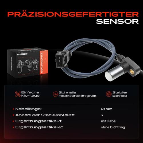 1x Kurbelwellensensor Impulsgeber für Audi 80 90 100 200 A4 A6 A8 Cabriolet Coupe Bild 1x Kurbelwellensensor Impulsgeber für Audi 80 90 100 200 A4 A6 A8 Cabriolet Coupe
