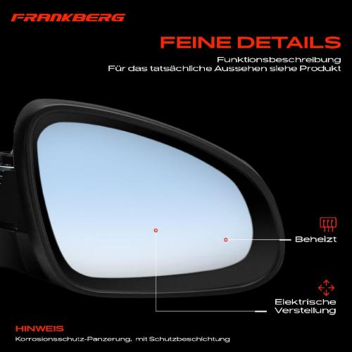 Frankberg 1x Außenspiegel Rechts für Opel Astra J P10 1.2L 1.4L 1.6L 1.7L 2.0L 2009-2015 Bild Frankberg 1x Außenspiegel Rechts für Opel Astra J P10 1.2L 1.4L 1.6L 1.7L 2.0L 2009-2015