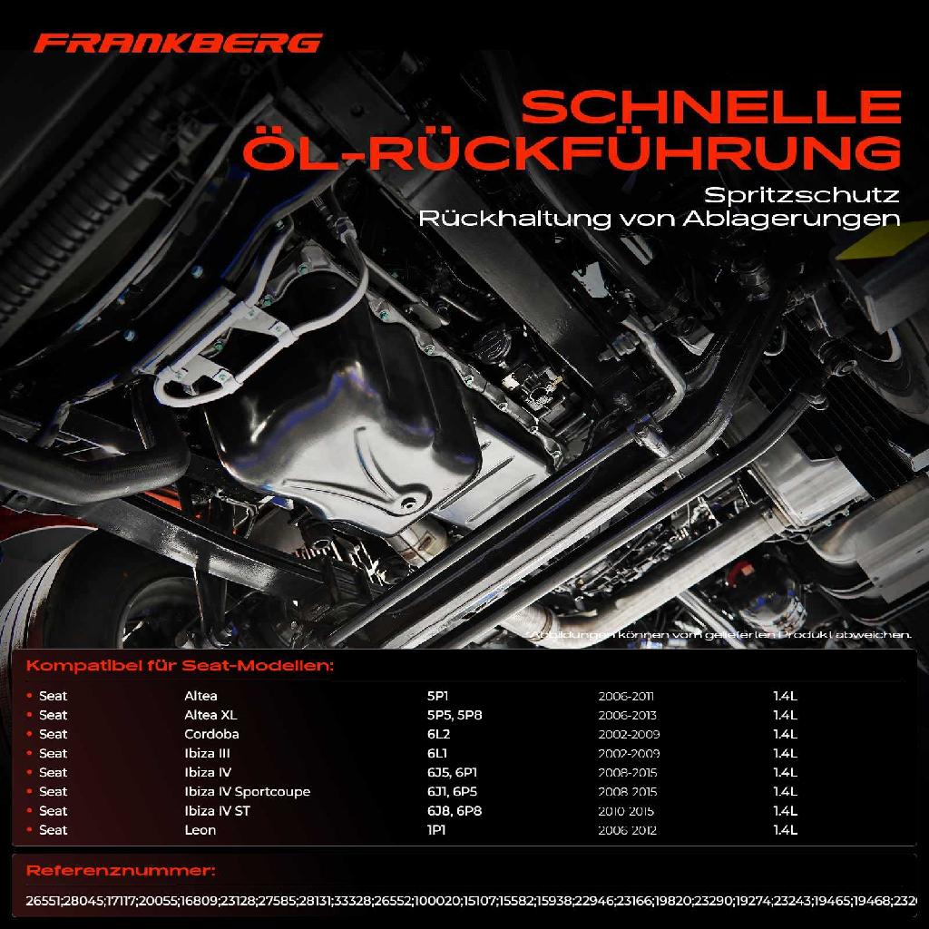 1x Ölwanne Motorölwanne für VW Golf Polo Seat Altea Cordoba Ibiza Leon Skoda Fabia Octavia 1.4L