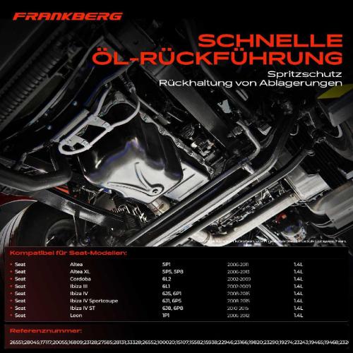 Frankberg 1x Ölwanne Motorölwanne für VW Golf Polo Seat Altea Cordoba Ibiza Leon Skoda Fabia Octavia 1.4L Bild Frankberg 1x Ölwanne Motorölwanne für VW Golf Polo Seat Altea Cordoba Ibiza Leon Skoda Fabia Octavia 1.4L