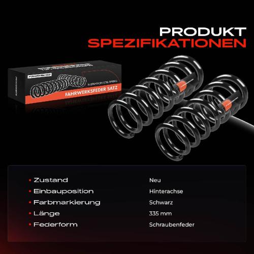 Frankberg 2x Fahrwerksfeder Hinterachse für Chevrolet Captiva C100 C140 Opel Antara L07 2006-2021 Bild Frankberg 2x Fahrwerksfeder Hinterachse für Chevrolet Captiva C100 C140 Opel Antara L07 2006-2021