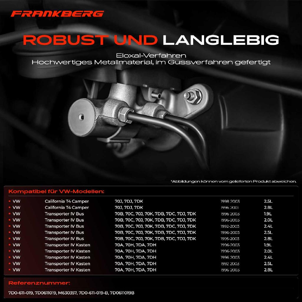 1x Hauptbremszylinder Bremszylinder für VW California T4 Transporter IV 2.4L 2.5L