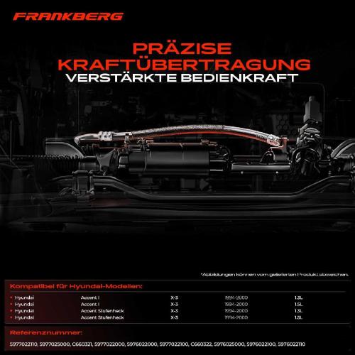 2x Seilzug Feststellbremse Hinterachse beidseitig für Hyundai Accent I X-3 Accent Stufenheck Bild 2x Seilzug Feststellbremse Hinterachse beidseitig für Hyundai Accent I X-3 Accent Stufenheck