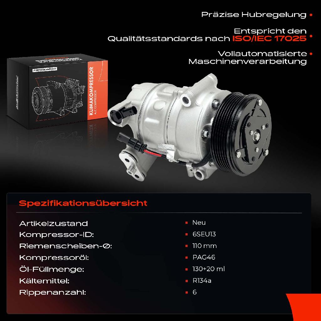 1x Klimakompressor für Opel Antara K B16 Insignia A G09 1.6L 2.0L Bj ab 2014