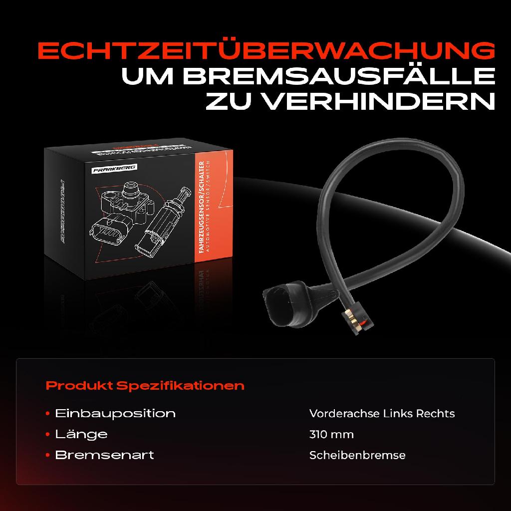 1x Warnkontakt Bremsbelagverschleiß Vorderachse für Audi A6 Avant 4G5 4GD A7 Sportback 4GA 4GF