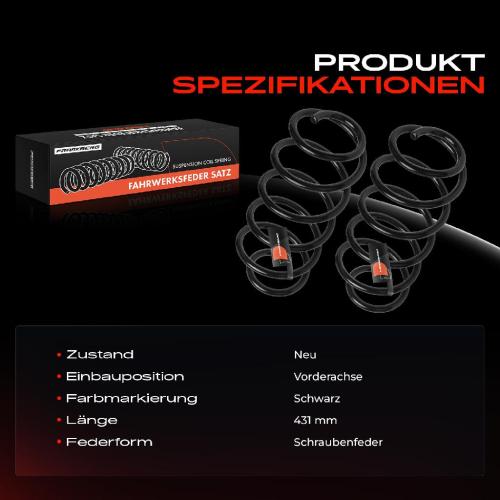 2x Fahrwerksfeder Vorderachse für Volvo XC70 II 136 2.4L 2007-2016 Bild 2x Fahrwerksfeder Vorderachse für Volvo XC70 II 136 2.4L 2007-2016