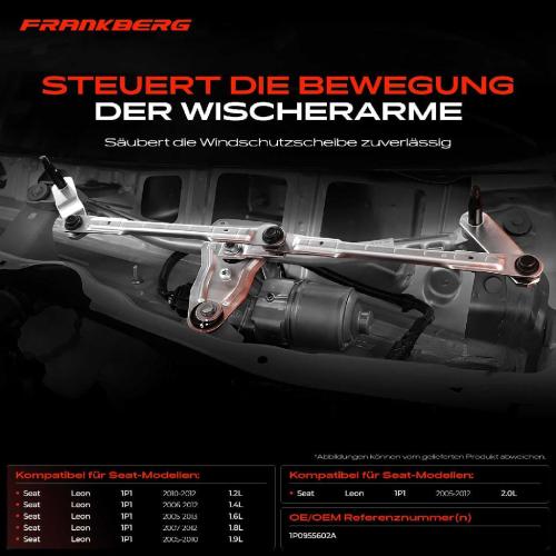 1x Wischergestänge Vorne für Seat Leon 1P1 2005-2012 Bild 1x Wischergestänge Vorne für Seat Leon 1P1 2005-2012