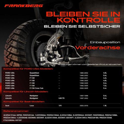 1x Querlenker Satz Vorderachse für FORD USA Expedition F-150 Crew Cab Pick-up Extended Standard Bild 1x Querlenker Satz Vorderachse für FORD USA Expedition F-150 Crew Cab Pick-up Extended Standard