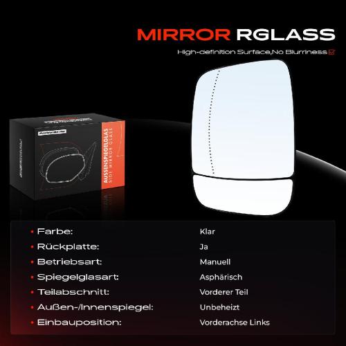 1x Spiegelglas Außenspiegel links für Fiat Talento Opel Renault Nissan Bild 1x Spiegelglas Außenspiegel links für Fiat Talento Opel Renault Nissan