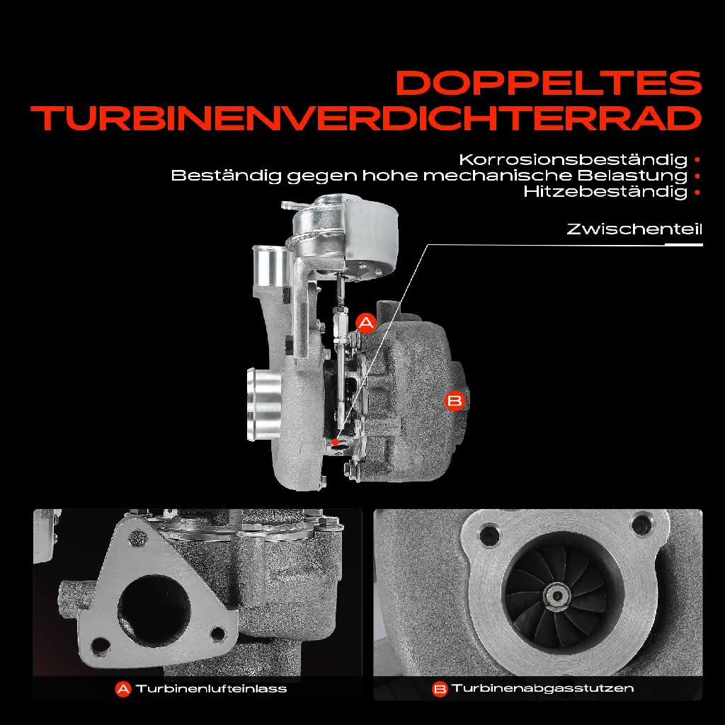 1x Abgasturbolader für Fiat Stilo 192 Hyundai Grandeur TG Santa Fé II CM 1.9L 2.2L 2003-2012