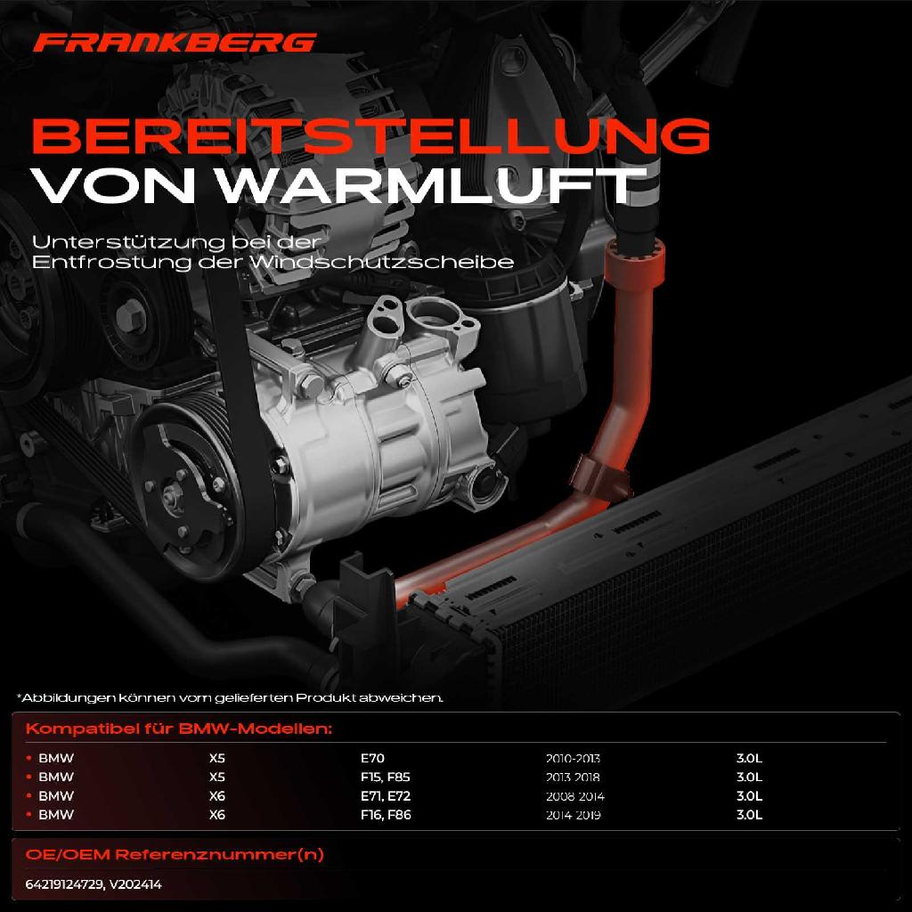 1x Heizungsschlauch Schlauch Wärmetauscher-Heizung für BMW E70 F15 F85 E71 E72 F16