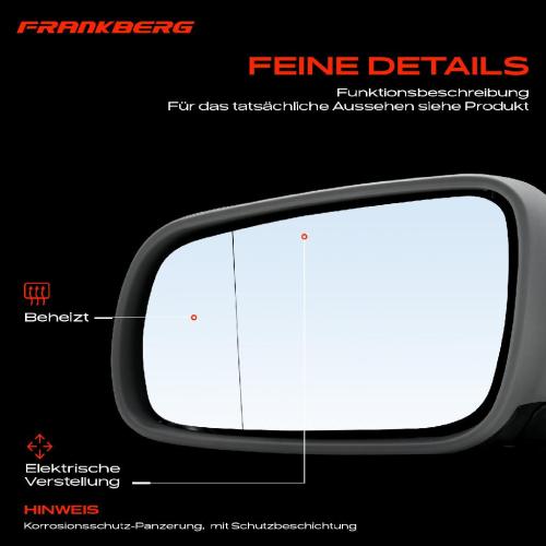 Frankberg 1x Außenspiegel Links für VW Passat Passat Variant 3B2 3B3 3B5 3B6 1996-2005 Bild Frankberg 1x Außenspiegel Links für VW Passat Passat Variant 3B2 3B3 3B5 3B6 1996-2005