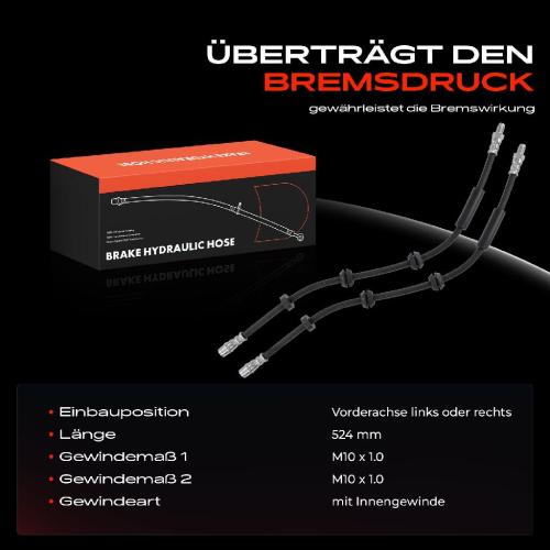2x Bremsschlauch Bremsschläuche Vorne für Mercedes-Benz W205 GLC X253 300 Bild 2x Bremsschlauch Bremsschläuche Vorne für Mercedes-Benz W205 GLC X253 300