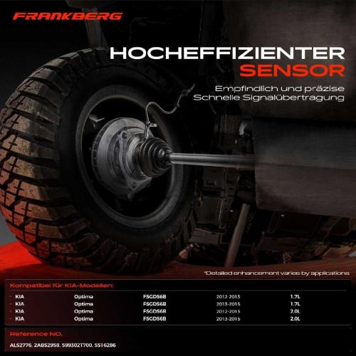 Frankberg 1x ABS Sensor Hinterachse rechts für KIA Optima FSGDS6B 1.7L 2.0L 2012-2015 Bild Frankberg 1x ABS Sensor Hinterachse rechts für KIA Optima FSGDS6B 1.7L 2.0L 2012-2015