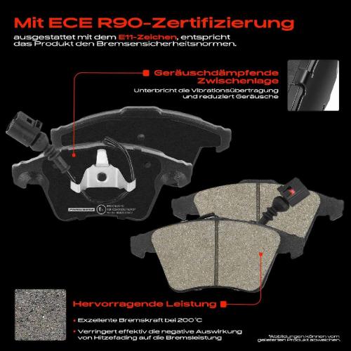 4x Bremsbeläge Vorderachse für VW Multivan V Transporter Bus Kasten Pritsche/Fahrgestell 2003-2015 Bild 4x Bremsbeläge Vorderachse für VW Multivan V Transporter Bus Kasten Pritsche/Fahrgestell 2003-2015