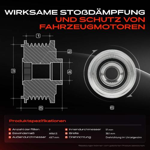 1x Generatorfreilauf Lichtmaschine für Mercedes-Benz W211 W212 S211 C219 W164 V251 Bild 1x Generatorfreilauf Lichtmaschine für Mercedes-Benz W211 W212 S211 C219 W164 V251