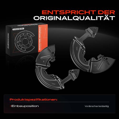Frankberg 2x Ankerblech Bremsscheibe Vorderachse Beidseitig für Ford Fiesta VII HF HJ Fiesta VII Van Bj ab 2017 Bild Frankberg 2x Ankerblech Bremsscheibe Vorderachse Beidseitig für Ford Fiesta VII HF HJ Fiesta VII Van Bj ab 2017