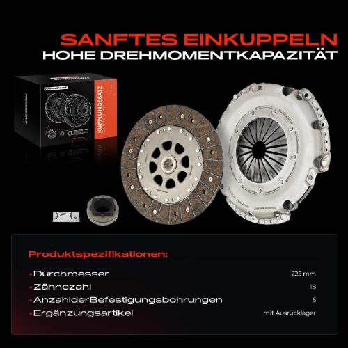 1x Kupplungssatz für Citroën C3 I C4 Coupe Stufenheck C5 II Break Xsara Picasso Peugeot 206 CC Schrägheck Bild 1x Kupplungssatz für Citroën C3 I C4 Coupe Stufenheck C5 II Break Xsara Picasso Peugeot 206 CC Schrägheck