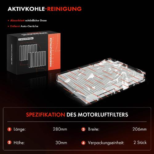 2x Innenraumfilter Aktivkohle für VW Golf Polo Passat Audi A3 TT Skoda Octavia Bild 2x Innenraumfilter Aktivkohle für VW Golf Polo Passat Audi A3 TT Skoda Octavia