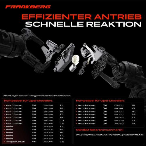 Frankberg 1x Türschloss Fahrzeugheckklappe für Opel Astra G Caravan Combo Meriva Zafira A Bild Frankberg 1x Türschloss Fahrzeugheckklappe für Opel Astra G Caravan Combo Meriva Zafira A