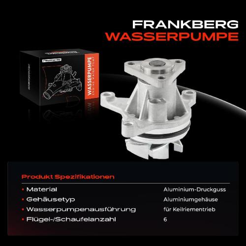 Frankberg 1x Wasserpumpe Kühlwasserpumpe für Ford Focus C-Max Mondeo S-Max Mazda 3 5 6 C30 S40 V50 Land Rover Bild Frankberg 1x Wasserpumpe Kühlwasserpumpe für Ford Focus C-Max Mondeo S-Max Mazda 3 5 6 C30 S40 V50 Land Rover