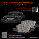 4x Bremsbeläge Hinterachse für Mercedes-Benz A-Klasse W169 B-Klasse W245 1.5L 1.7L 2004-2012