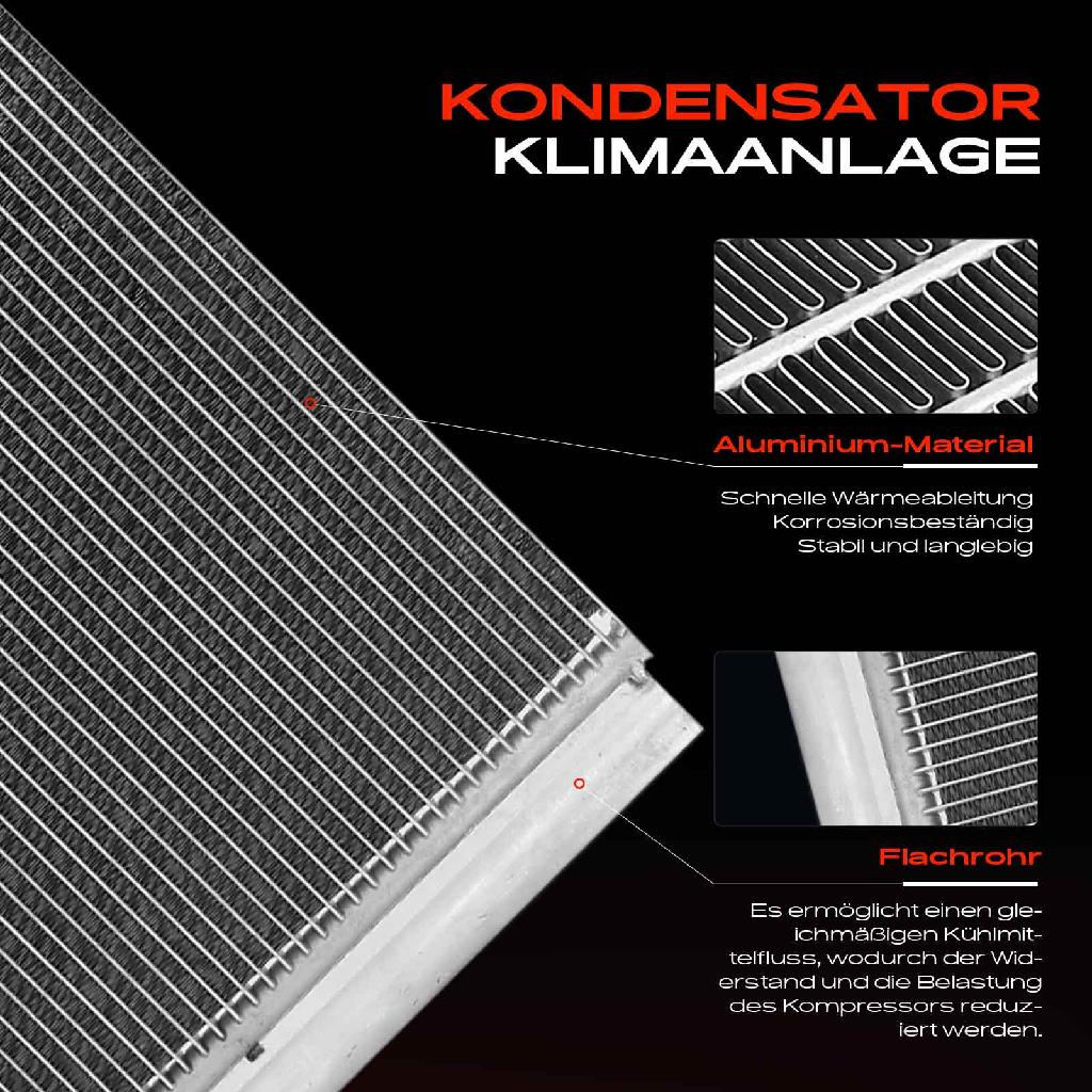 1x Kondensator Klimaanlage für Fiat Punto Kasten 188 1.2L 2003-2012