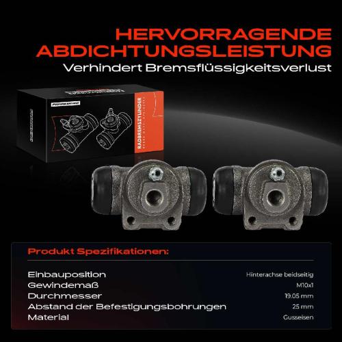 2x Radbremszylinder Hinten für Peugeot 106 I 1A 1C 206 1998-2013 Bild 2x Radbremszylinder Hinten für Peugeot 106 I 1A 1C 206 1998-2013