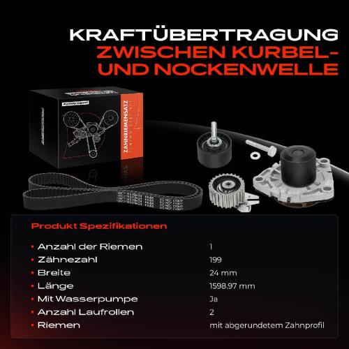 1x Zahnriemensatz Zahnriemen Wasserpumpe für Alfa Romeo 156 Opel Astra H Insignia A Bild 1x Zahnriemensatz Zahnriemen Wasserpumpe für Alfa Romeo 156 Opel Astra H Insignia A