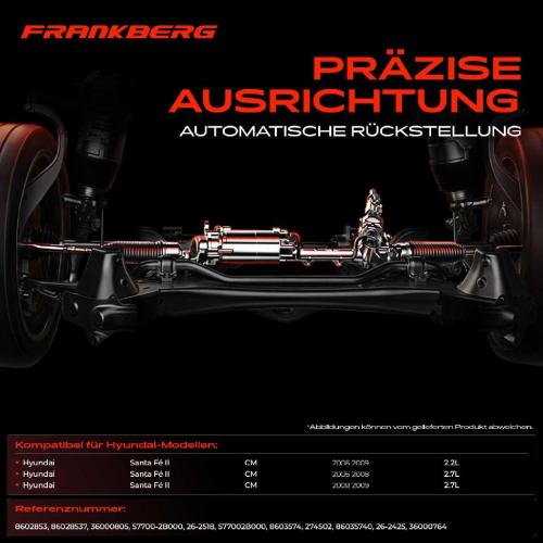 Frankberg 1x Lenkgetriebe Servolenkgetriebe für Hyundai Santa Fé II CM Bild Frankberg 1x Lenkgetriebe Servolenkgetriebe für Hyundai Santa Fé II CM
