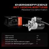 1x Anlasser Starter für VW Transporter IV Bus Kasten Pritsche/Fahrgestell 70B 70C 70J 70K 7DB 7DC 70E 70L 70M