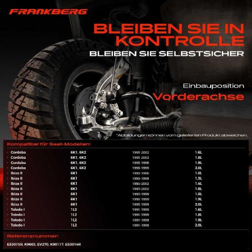 1x Querlenker Satz Vorderachse für VW Golf Jetta Seat Cordoba Ibiza II Toledo I 1.6L 1.8L 1.9L 1983-2002 Bild 1x Querlenker Satz Vorderachse für VW Golf Jetta Seat Cordoba Ibiza II Toledo I 1.6L 1.8L 1.9L 1983-2002