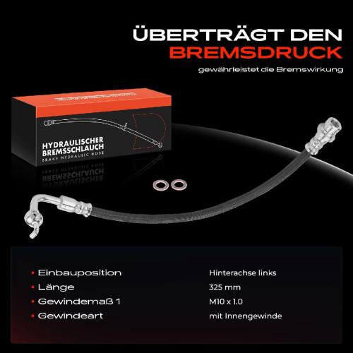 1x Bremsschlauch Bremsschläuche Hinterachse Links für KIA Soul II PS Bj ab 2014 1.6L 2.0L Bild 1x Bremsschlauch Bremsschläuche Hinterachse Links für KIA Soul II PS Bj ab 2014 1.6L 2.0L