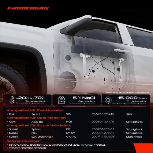 Frankberg 1x Fensterheber Vorne Links für Fiat Sedici Suzuki SX4 Opel Bild Frankberg 1x Fensterheber Vorne Links für Fiat Sedici Suzuki SX4 Opel