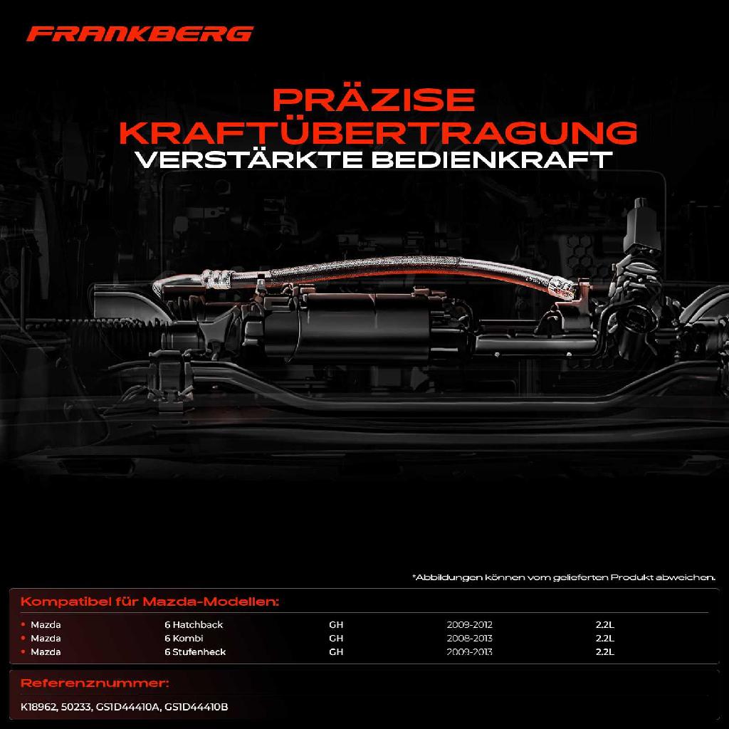 1x Seilzug Feststellbremse Hinterachse beidseitig für Mazda 6 Hatchback Kombi Stufenheck 2008-2013