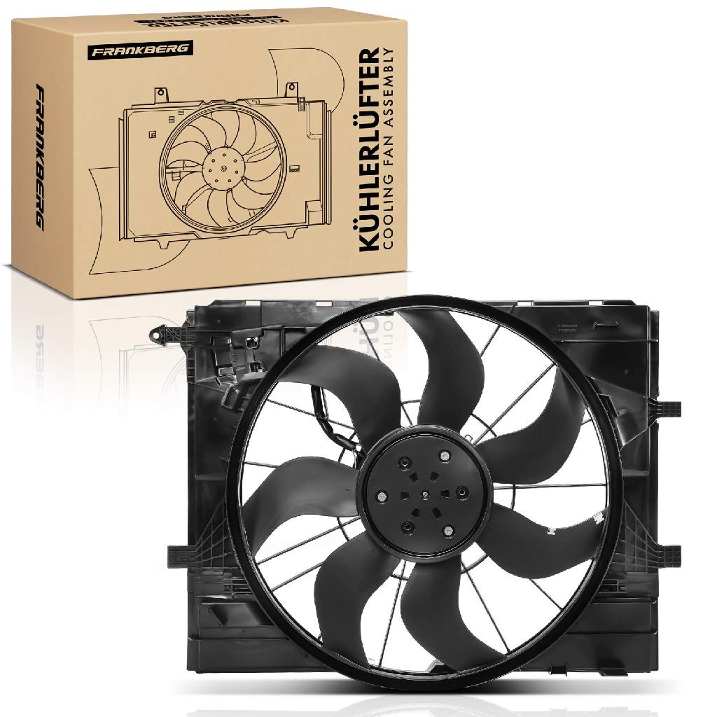 Frankberg 1x Motorkühller Einfachlüfter mit Kühlerlüfterrahmen Mercedes-Benz C257 W213 A238 W205 S205 S213
