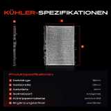 1x Kühler Wasserkühler Motorkühler für Citroën C3 C4 DS3 Opel Peugeot 207 208 2008