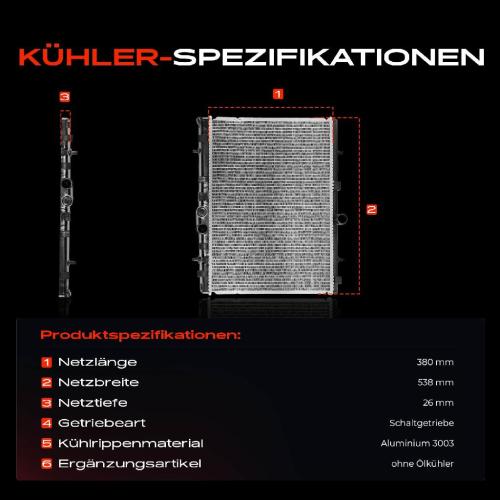 Frankberg 1x Kühler Wasserkühler Motorkühler für Citroën C3 C4 DS3 Opel Peugeot 207 208 2008 Bild Frankberg 1x Kühler Wasserkühler Motorkühler für Citroën C3 C4 DS3 Opel Peugeot 207 208 2008