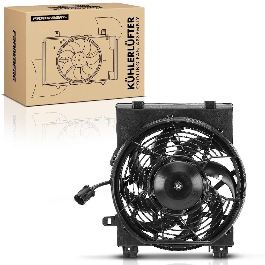 Frankberg 1x Motorkühller Einfachlüfter mit Kühlerlüfterrahmen Opel Corsa C F08 F68 X01 Combo Tour 1.0L-1.8L