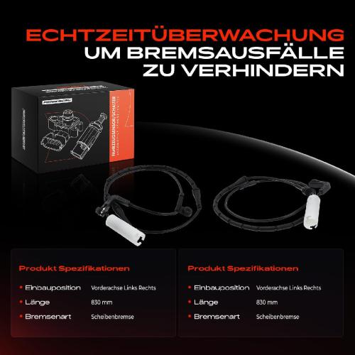 2x Warnkontakt Bremsbelagverschleiß Vorderachse für BMW 7er E65 E66 E67 3.0L 3.6L 2002-2008 Bild 2x Warnkontakt Bremsbelagverschleiß Vorderachse für BMW 7er E65 E66 E67 3.0L 3.6L 2002-2008