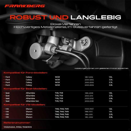 1x Hauptbremszylinder Bremszylinder für VW Sharan 7M Ford Galaxy WGR Seat Alhambra Bild 1x Hauptbremszylinder Bremszylinder für VW Sharan 7M Ford Galaxy WGR Seat Alhambra