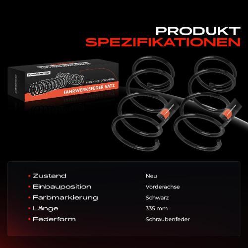 Frankberg 2x Fahrwerksfeder Vorderachse für Citroën C4 Mitsubishi ASX Lancer Peugeot 4008 Bild Frankberg 2x Fahrwerksfeder Vorderachse für Citroën C4 Mitsubishi ASX Lancer Peugeot 4008