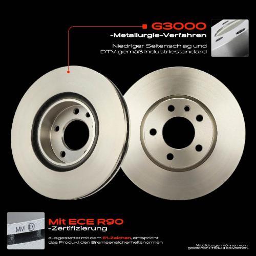 2x Bremsscheiben Vorderachse für Opel Omega A Caravan B Senator 2.6L 3.0L 1987-2003 Bild 2x Bremsscheiben Vorderachse für Opel Omega A Caravan B Senator 2.6L 3.0L 1987-2003